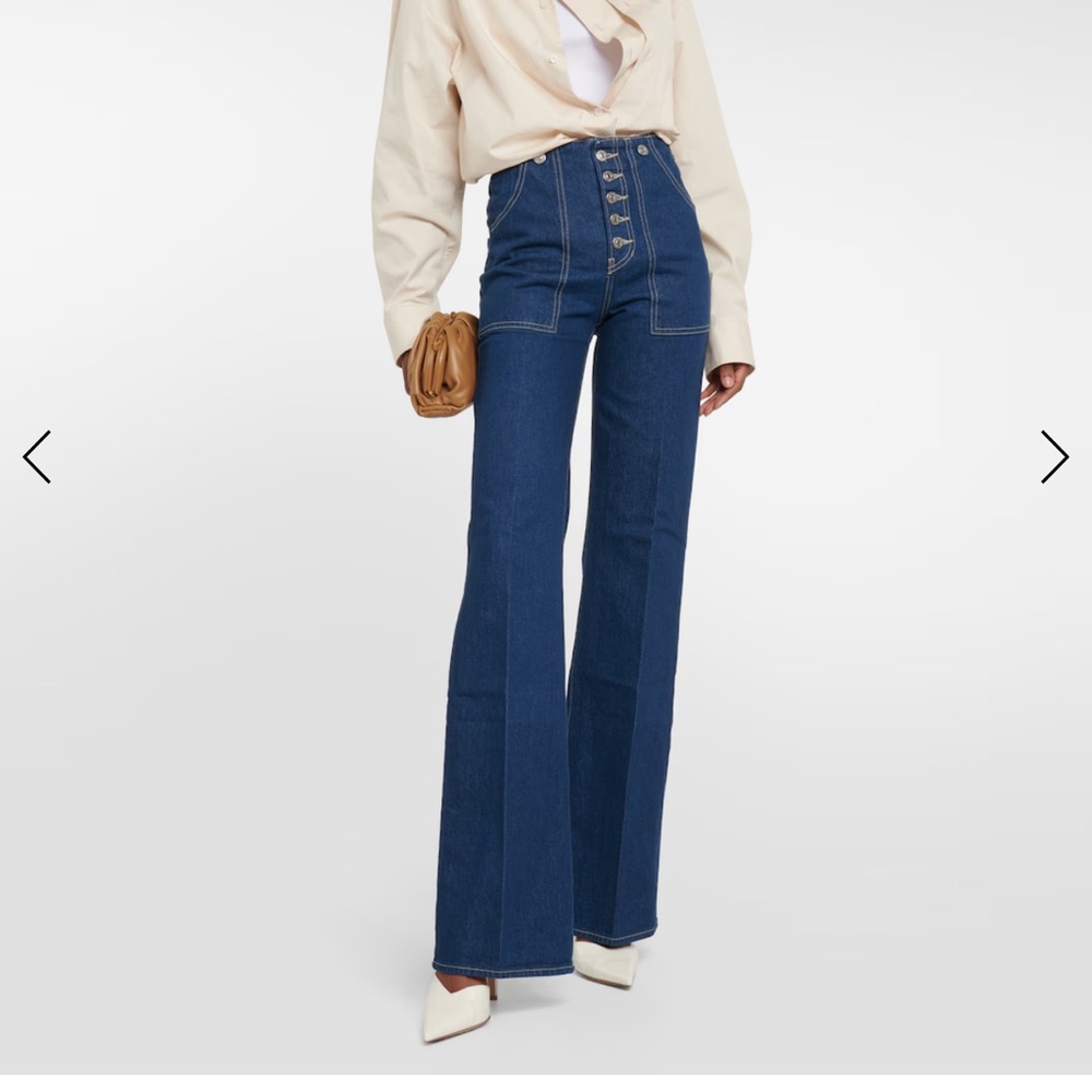 Veronica Beard Blue Flare Jeans